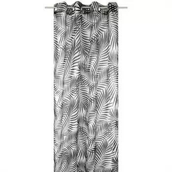 Штора-вуаль с петлями, декоративная штора-петля (черно-белая) размер: 140х245см. Arsvita