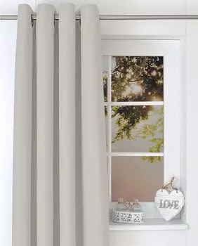 Штора затемняющая штора на люверсах Thermo Dimout белый/серый - высота 140 х 175 см Kutti