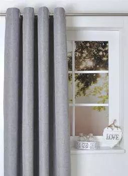 Штора затемняющая штора на люверсах Thermo Dimout серая - высота 140 х 175 см Kutti, серый