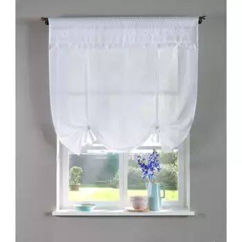 Штора-завязка для дома "ЛИЗА", (1 шт.), прозрачная, штора-завязка с настоящим кружевом Home Affaire, белый