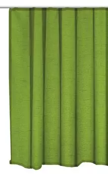 Штора зеленая лента с рюшами 300х245 см шелковисто-глянцевая полупрозрачная штора очень широкая Haus und Deko, зеленый