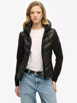 Штормовая флисовая куртка с капюшоном Superdry, черный