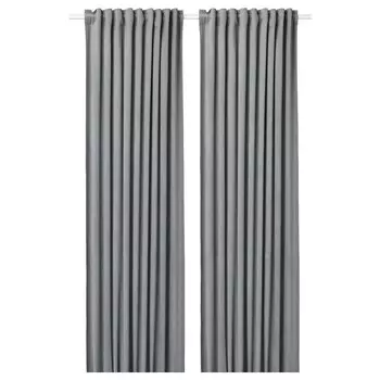Шторные панели, серые, 135х300 см, SANDSVINGEL IKEA