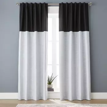 Шторы блэкаут Better Homes & Gardens, черный / белый