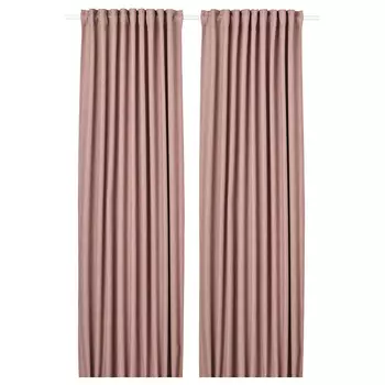 Шторы блэкаут Ikea Annakajsa, 2 предмета, розовый