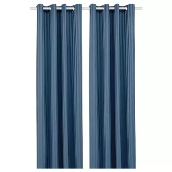 Шторы блэкаут Ikea Majrid, 2 предмета, синий