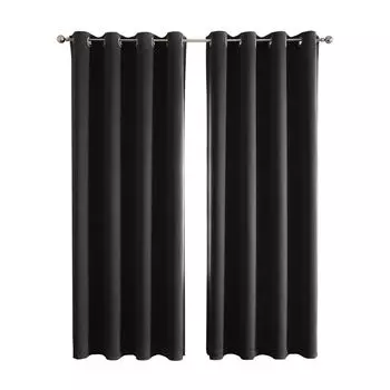 Шторы блэкаут в детскую комнату, В 200 х Ш 100 см, шторы для детской комнаты, для девочки, двухслойная штора с полыми звездами и шторой на люверсах из вуали, 1 штука, серый+розовый DazHom, черный