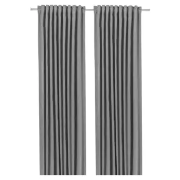 Шторы блокирующие свет Ikea Blahuva 2 шт, светло-серый