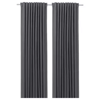 Шторы блокирующие свет Ikea Blahuva 2 шт, темно-серый