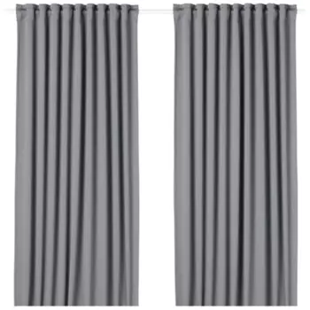 Шторы блокирующие свет Ikea Majgull 2 шт, 145x300 см, серый