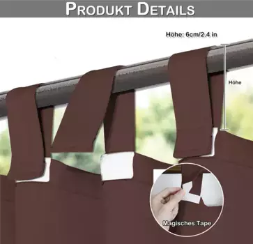 Шторы BTTO, коричневый