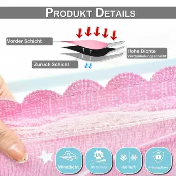 Шторы BTTO, розовый