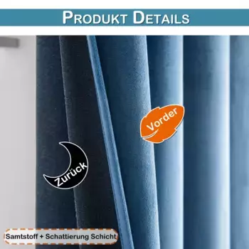 Шторы BTTO, синий