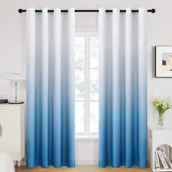 Шторы для гостиной Deconovo Ombre, голубой