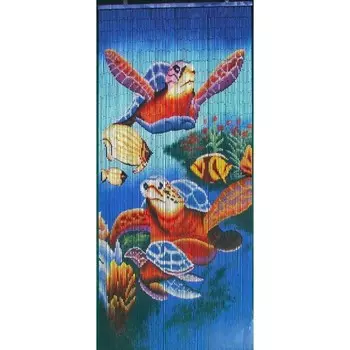 Шторы дверные винтажные Vauluxe, красный / синий