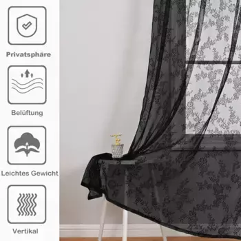 Шторы Easy home, черный