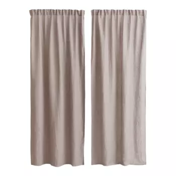 Шторы H&M Home 2-pack Linen Panels, 2 предмета, серо-коричневый