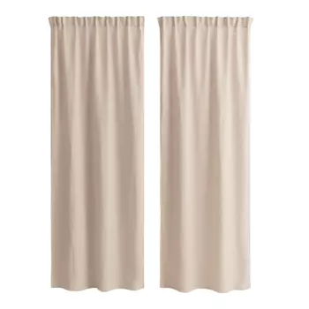 Шторы H&M Home 2-pack Multiway Linen, 2 предмета, светло-бежевый