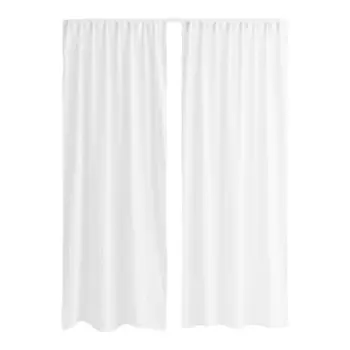 Шторы H&M Home 2-pack Multiway Linen-blend, 2 предмета, белый