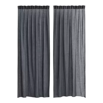 Шторы H&M Home 2-pack Multiway Linen-blend, 2 предмета, серый