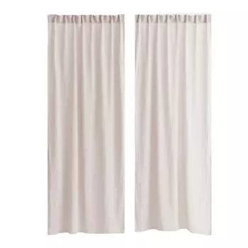 Шторы H&M Home 2-pack Multiway Linen-blend, 2 предмета, светло-серый