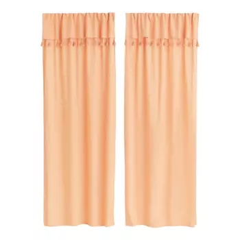 Шторы H&amp;M Home 2-pack Tasseled Panels, 2 предмета, бежевый