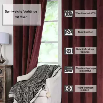 Шторы Haus und Deko, бордовый