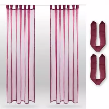 Шторы и гардины «2024 Модерн» микросатин 2 шт. на петлях 140х225 см зеленый 897782 Bestlivings, красный