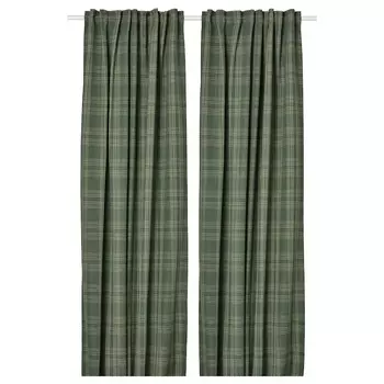 Шторы Ikea Haggveckmal Blackout, 2 шт., 145x300 см, темно-зеленый