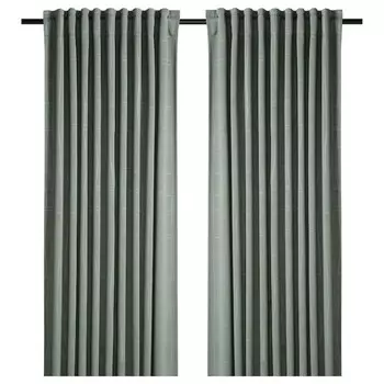 Шторы Ikea Prakttidlosa, зеленый