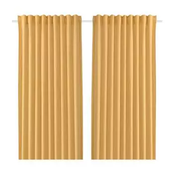 Шторы Ikea Vaxelbruk 140X250 2 шт, желтый