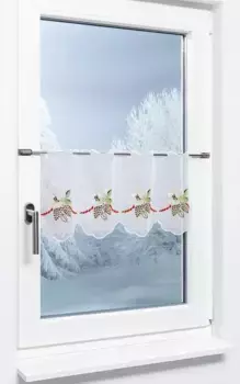 Шторы Plauener Spitze, красный