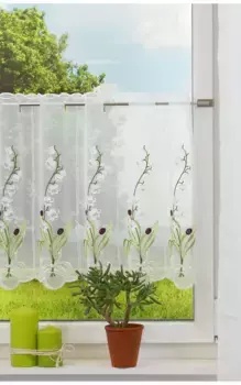 Шторы Plauener Spitze, зеленый