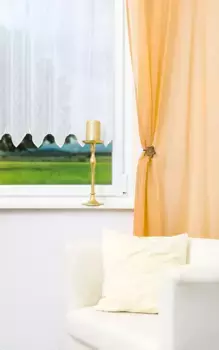 Шторы Plauener Spitze, желтый