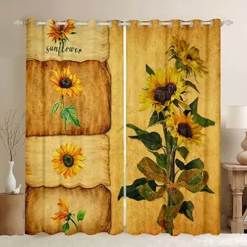 Шторы плотные Yst, желтый