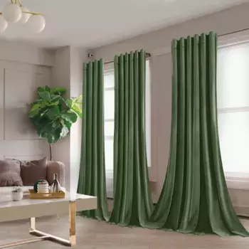 Шторы Qelus, зеленый