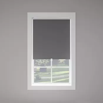 Шторы рулонные Mairo Dark Grey черныйout, серый