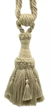 Шторы с кисточками на подхвате Decopro, темно-бежевый