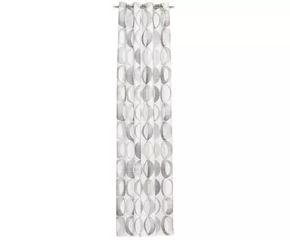 Шторы с люшками bellina непрозрачный Novel, серебряный