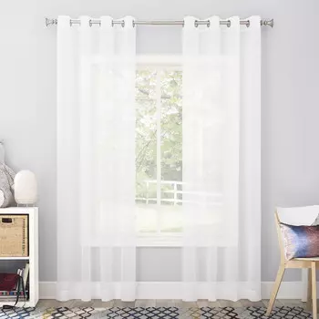 Шторы с люверсами Calypso Voile 59 x 84 дюйма, белый