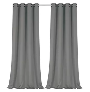 Шторы с люверсами Regal Home Collections 100% Blackout Thermal Hotel, серый
