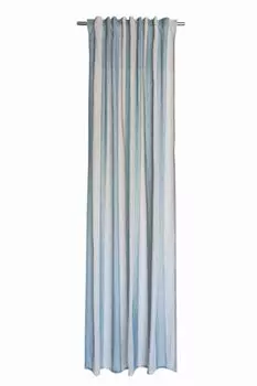 Шторы с петлями heimtexland , льняные, натуральные, прозрачные, декоративные шторы В x Ш 255x140 см, цветы, надпись, пастель, Type756, красочные Indes Fuggerhaus, синий