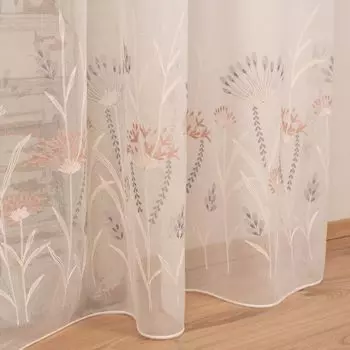 Шторы с вышивкой цветы травы разных размеров от SCHNER LEBEN. Размер штор 245 см (В) x 280 см (Ш) Schner-Leben, бежевый