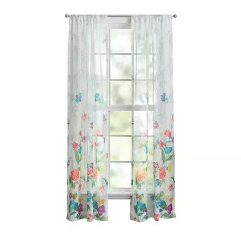 Шторы The Pioneer Woman Blooming Bouquet 40 x 84 дюйма 2 шт, белый
