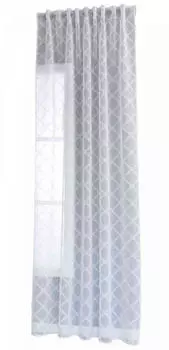 Шторы валенсия вxш 245x145 см natural diamond, белый