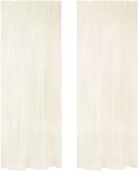 Шторы WOLTU для гостиной с лентой с рюшами, прозрачные шторы с эффектом льна, полупрозрачная вуаль, занавеска на окно, декоративная льняная штора, жалюзи для детской комнаты, спальни, 140 х 245 см, песочный, бежевый