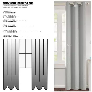 Шторы Your Zone Metallic Star, серый