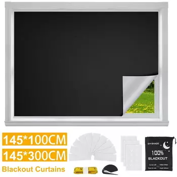 Шторы затемняющие Lzvxtym, черный