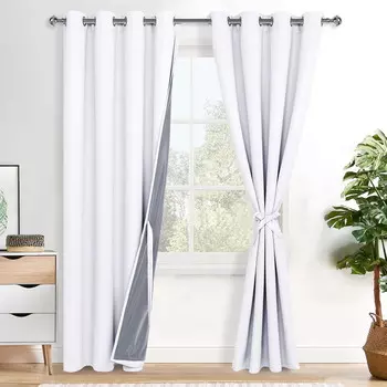 Шторы затемняющие Xwzo, белый