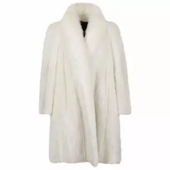 Шуба Balenciaga A-line Fake Fur, белый